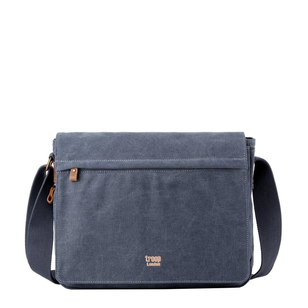 TRP0240 Troop London Classic Canvas Laptop Messenger Bag - 16.5 Diagonally-2