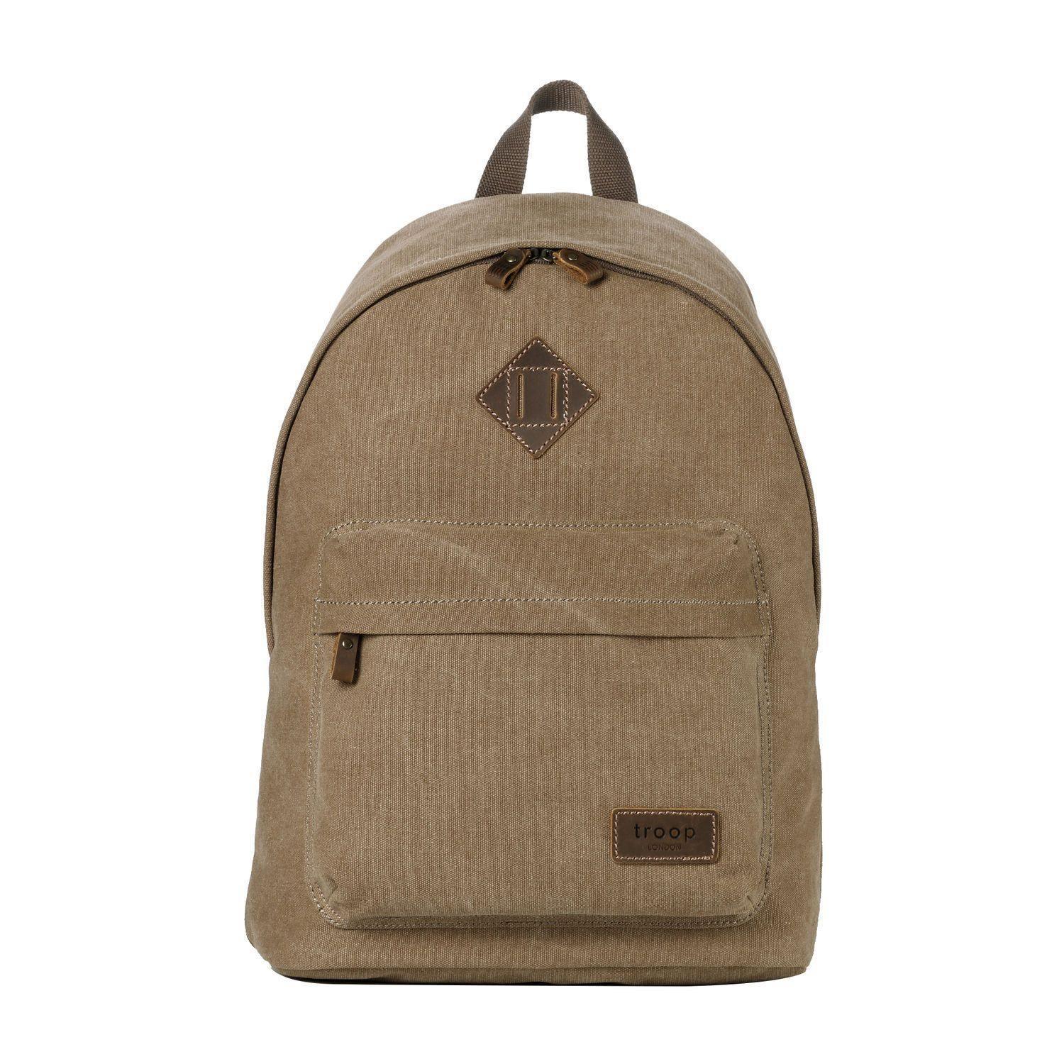 TRP0384 Troop London Heritage Canvas Backpack, Casual Daypack-9