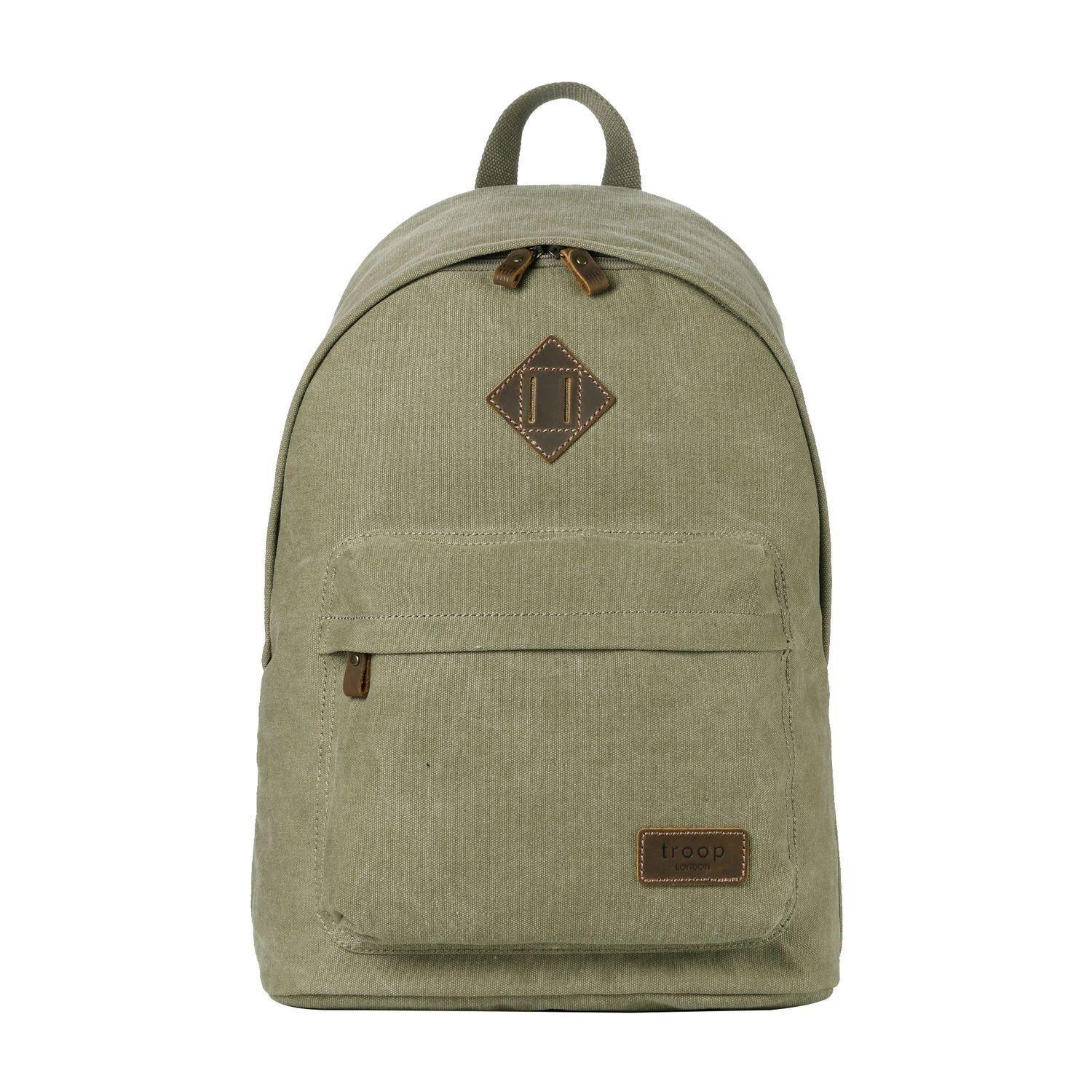 TRP0384 Troop London Heritage Canvas Backpack, Casual Daypack-10