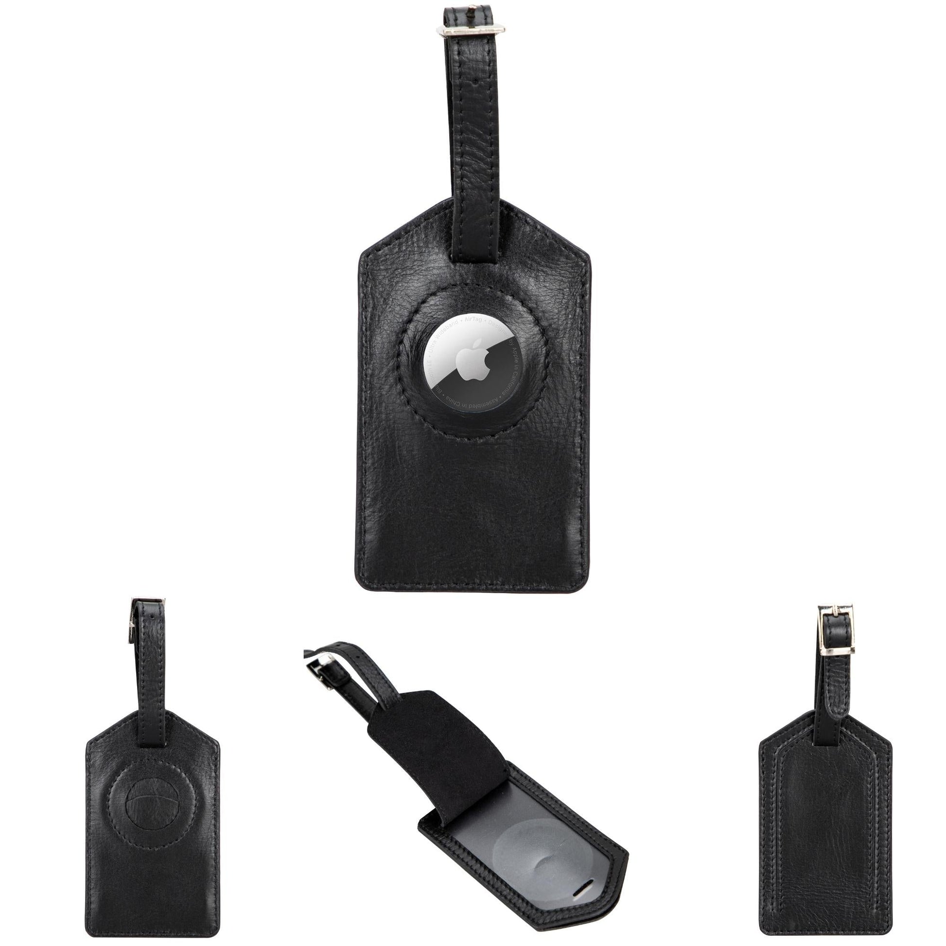 Estes Genuine Leather Luggage Tag with AirTag Slot-5