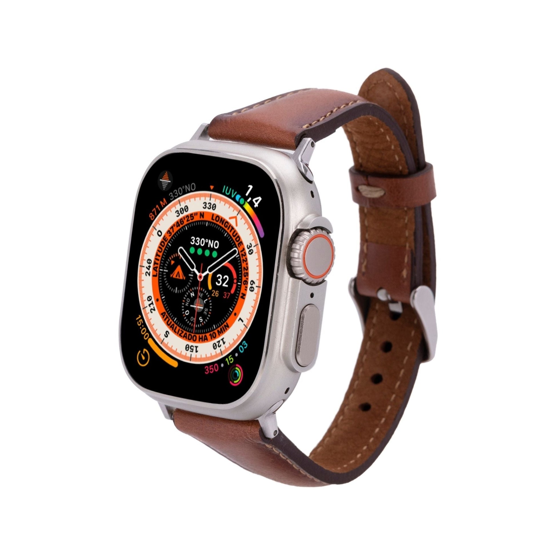 Evansville Slim Leather Bands for Apple Watch 9, Ultra 2 & SE-0