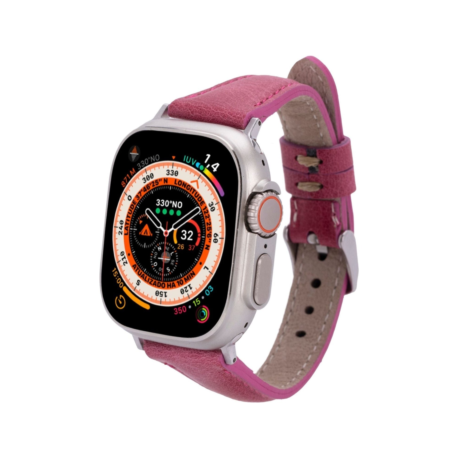 Evansville Slim Leather Bands for Apple Watch 9, Ultra 2 & SE-12