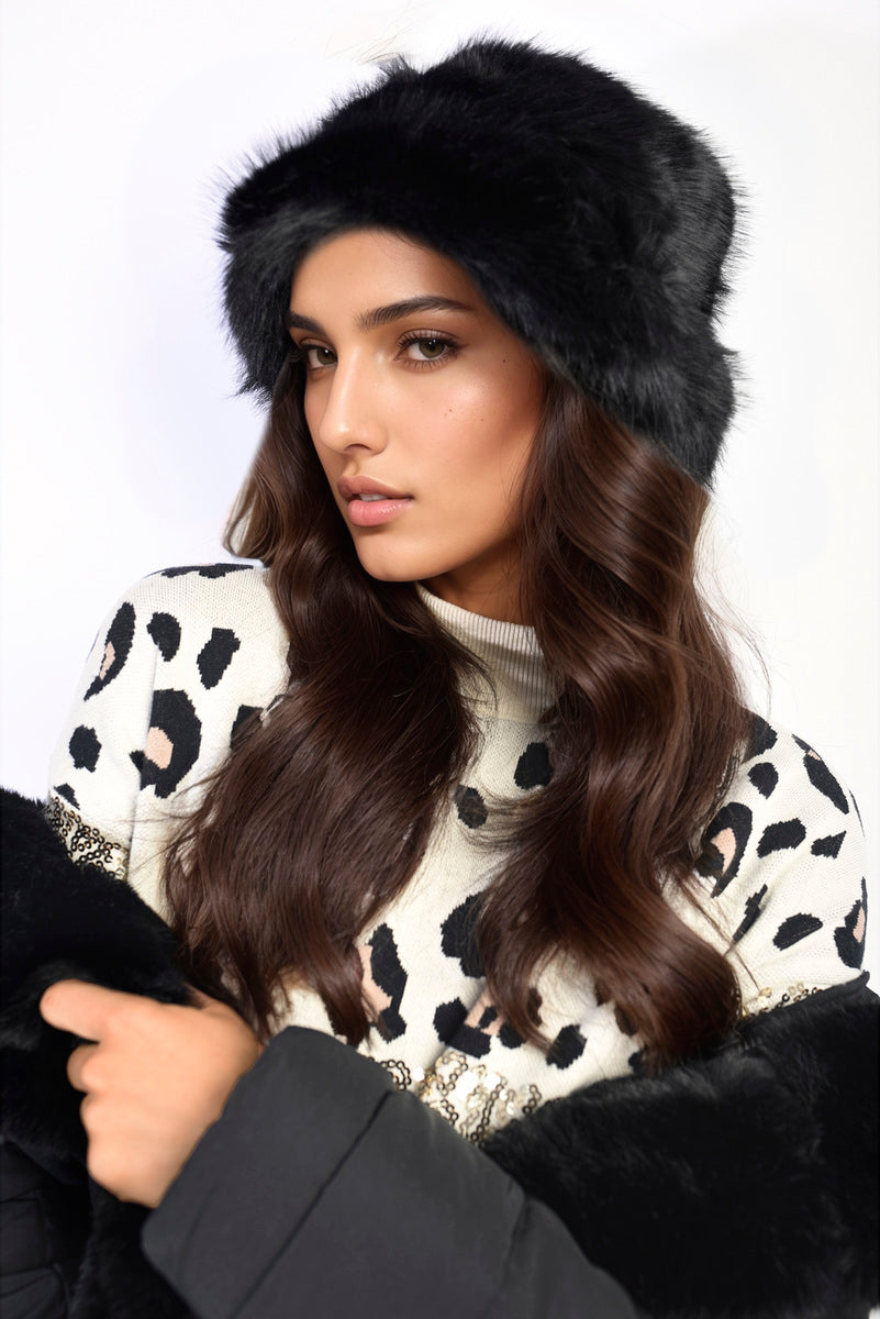 Fluffy Faux Fur Winter Hat-2