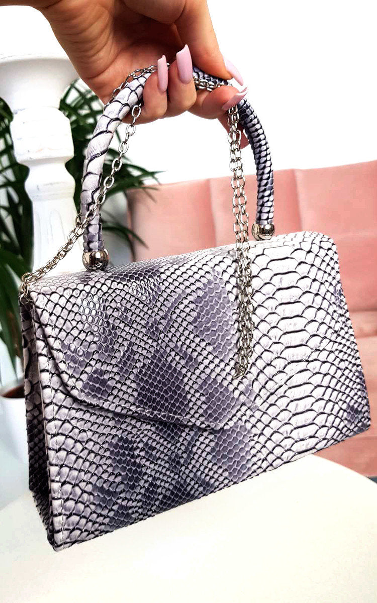 Croc Print Handbag-17