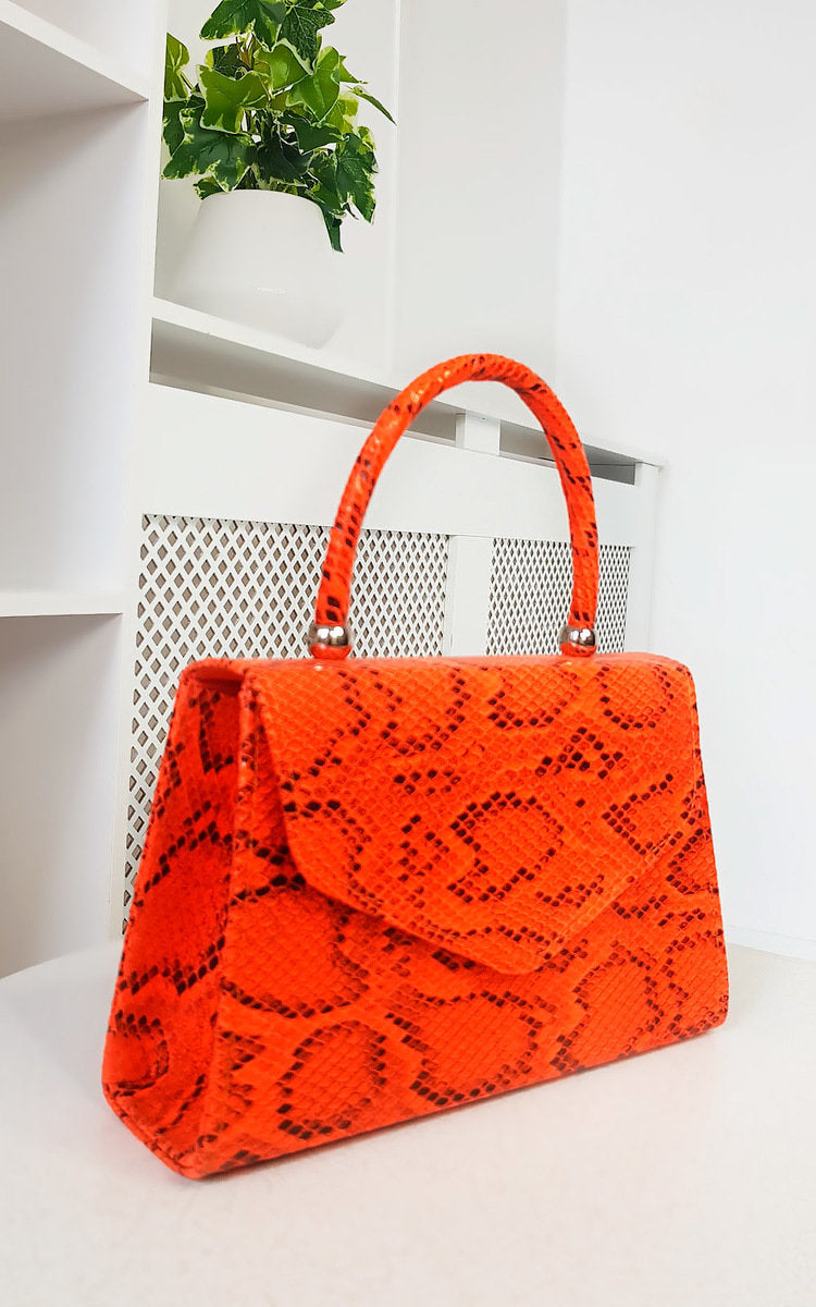 Croc Print Handbag-3