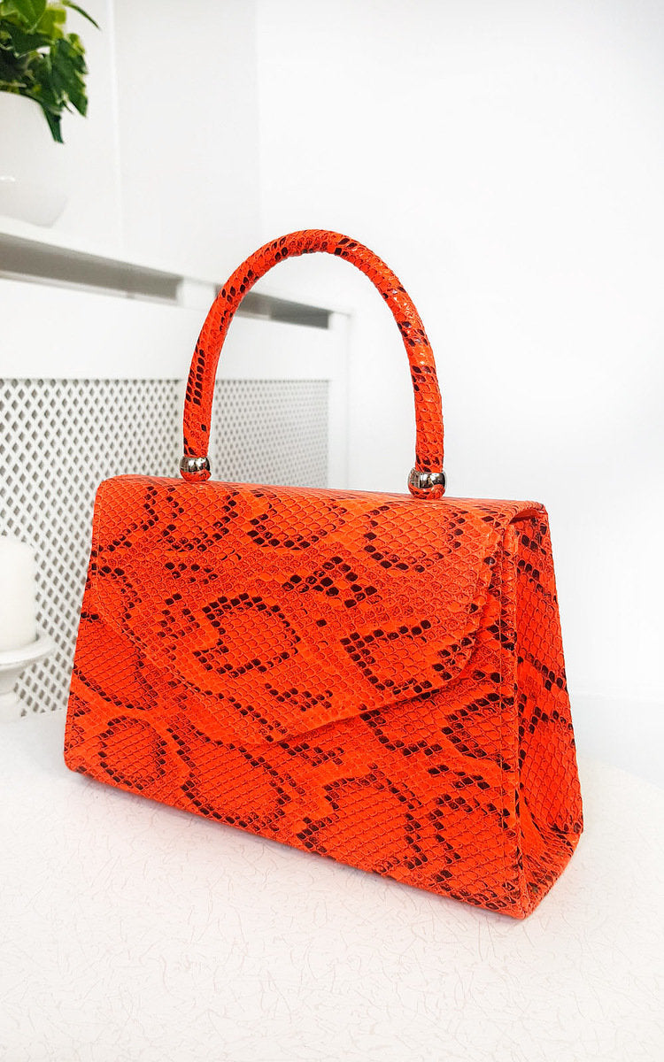 Croc Print Handbag-4