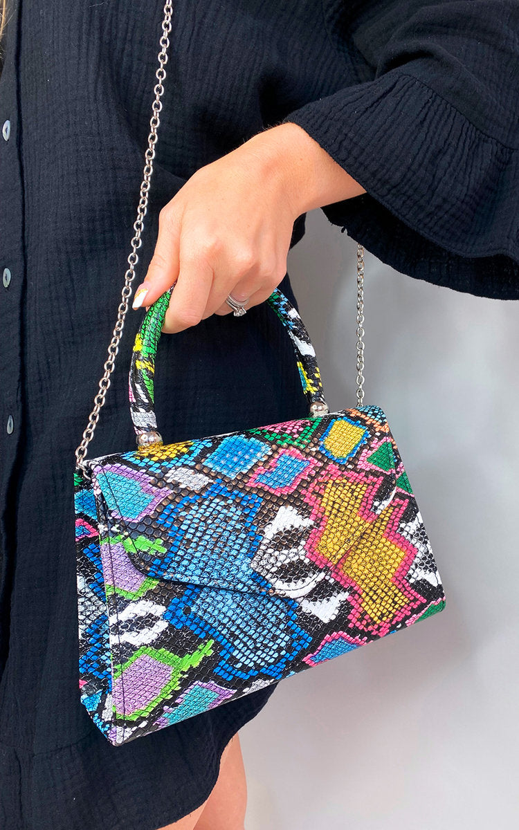 Croc Print Handbag-6