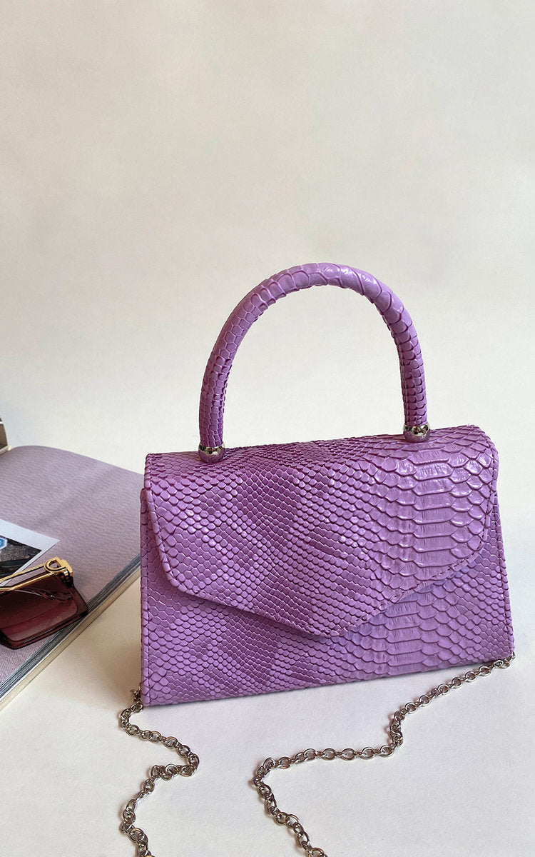 Croc Print Handbag-1