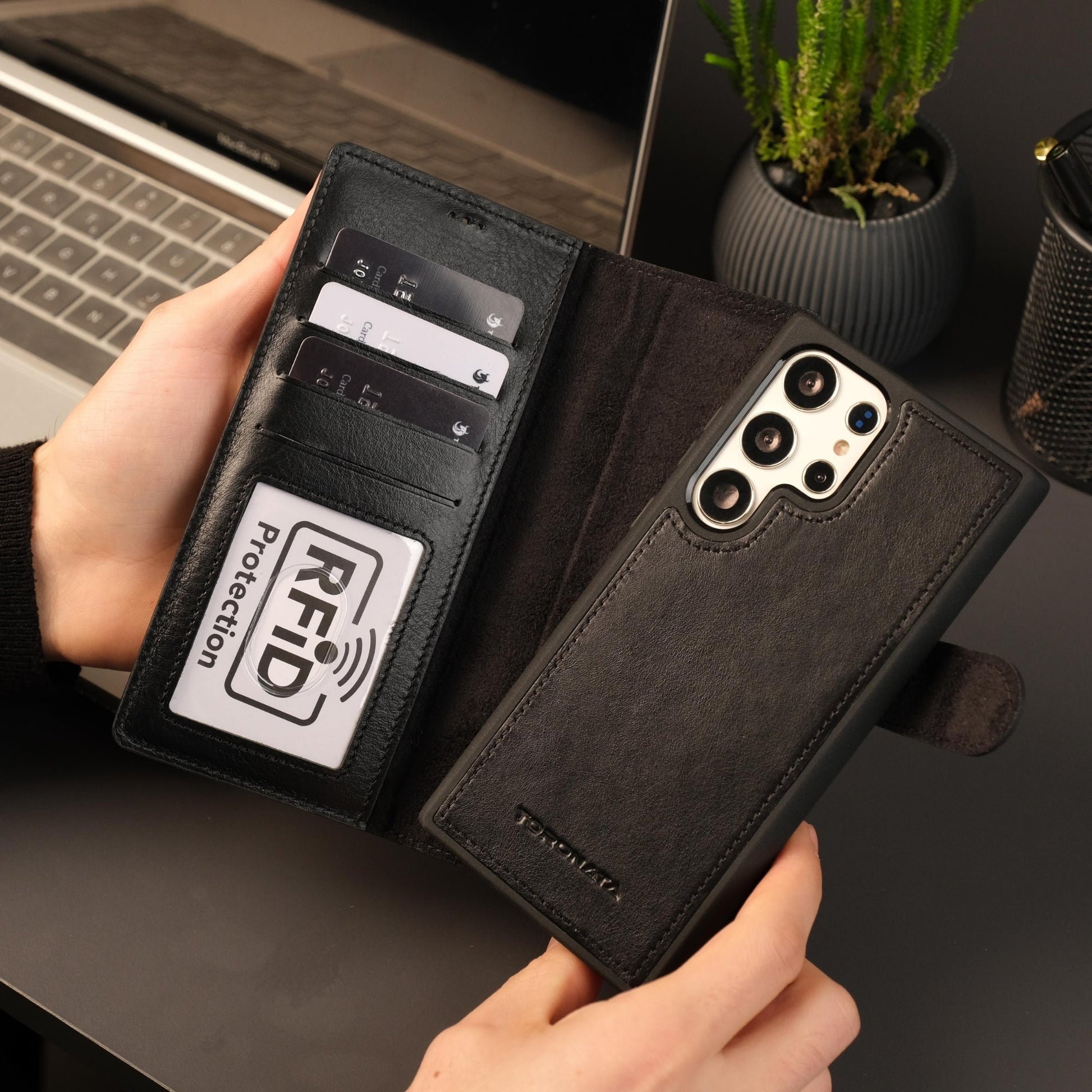 Leather Samsung Galaxy S25 Ultra Wallet Case | Buffalo-6