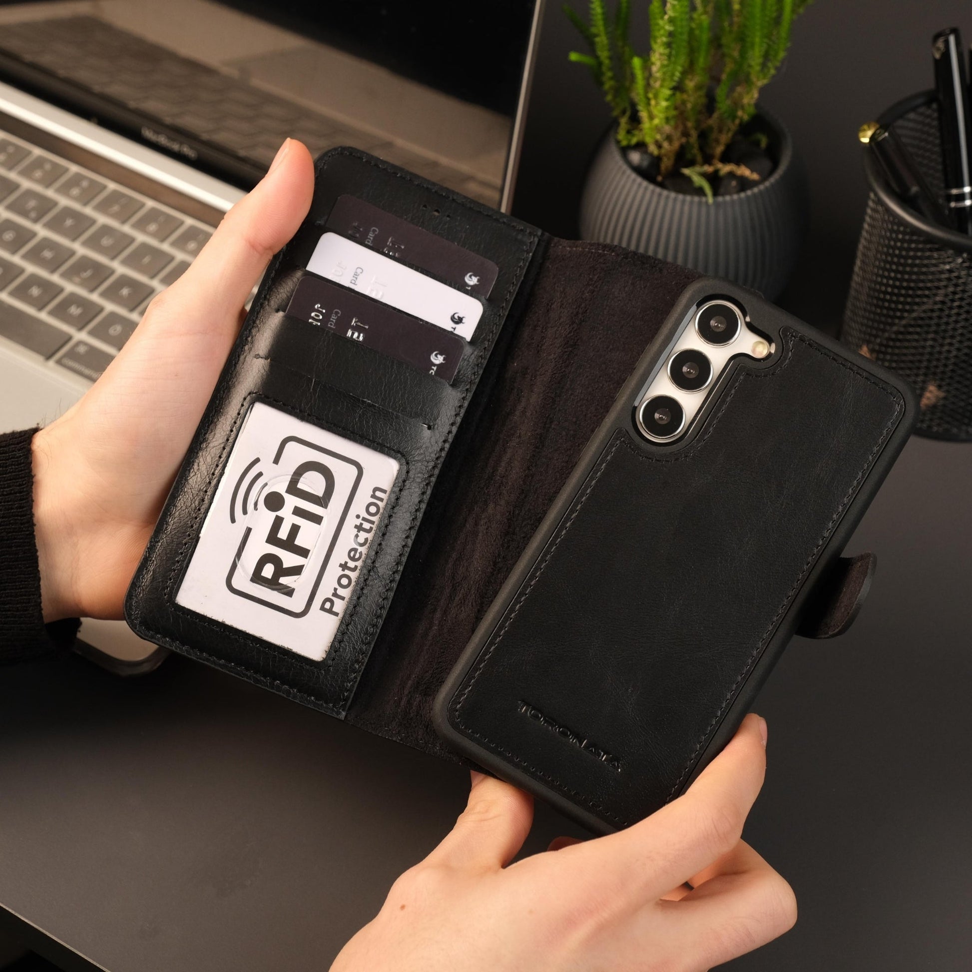 Leather Samsung Galaxy S25 Wallet Case | Buffalo-6