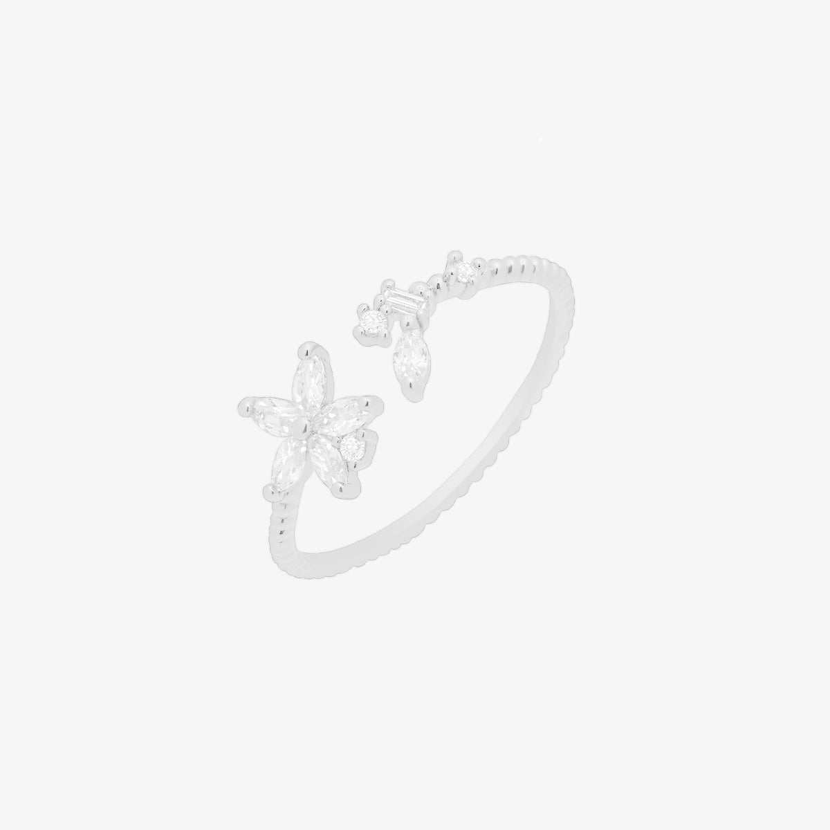 Flower cubic ring-3