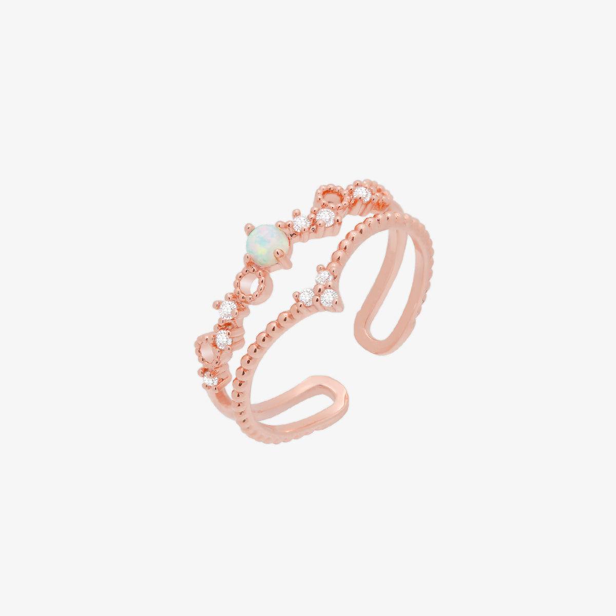Opal Crown Layered Ring-6