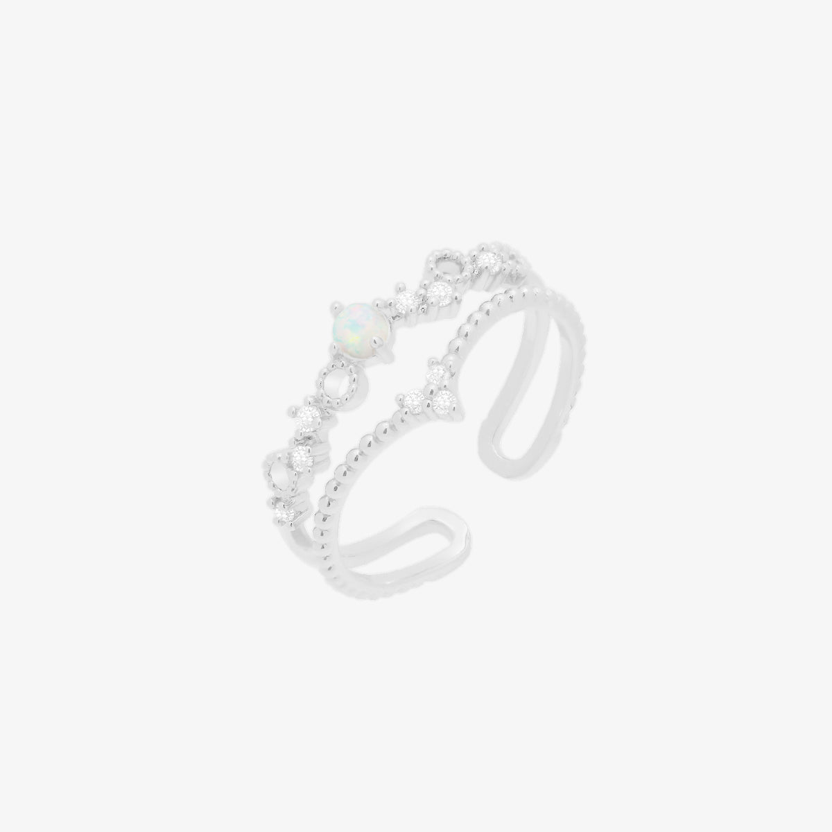 Opal Crown Layered Ring-5