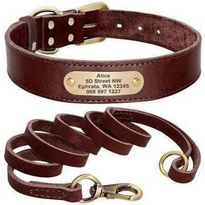 Royal Canine Elegance Personalised Leather Dog Collar & Leash Set 🐾-6