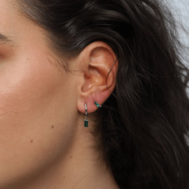 Silver Aime Hoops-4