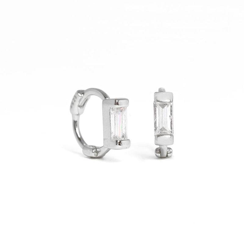 Silver Aime Hoops-2