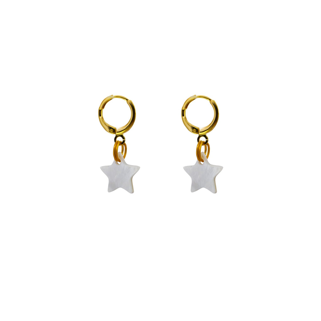 Mother of Pearl Star Earrings-1