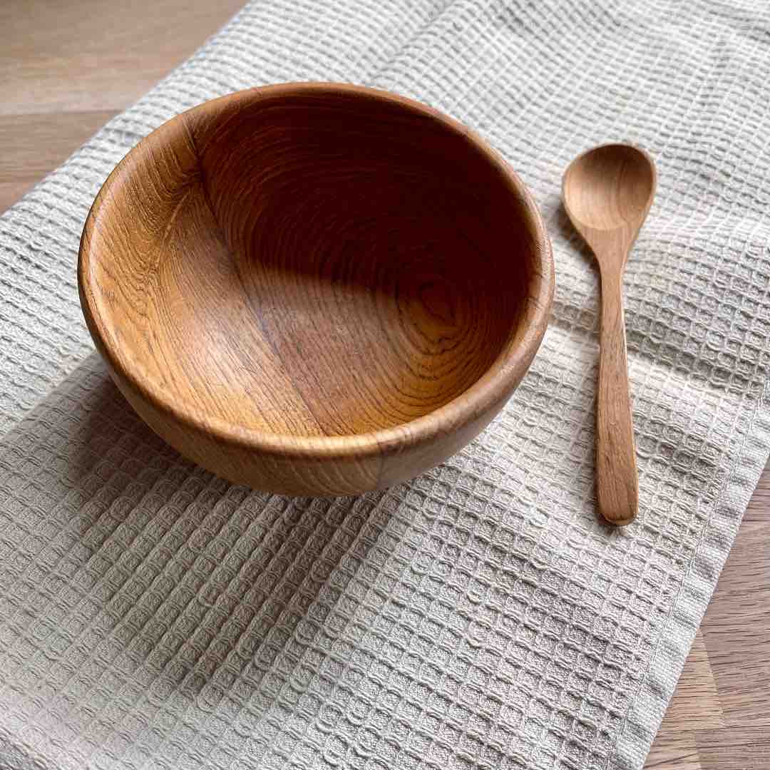 Upcycled Handmade Small Wooden Bowl (2 patterns)-2